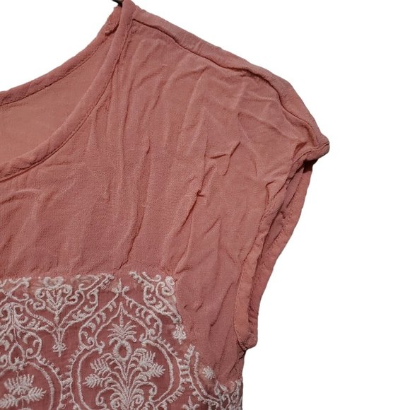 Sundance Rose Palace Overlay Embroidered Shift Dress Women's Size Petite Small - Picture 3 of 10
